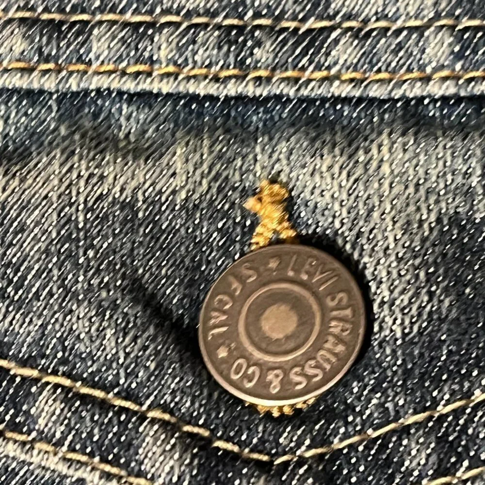 Levi's Trucker Jacket Destroyed Bleached Jean Denim